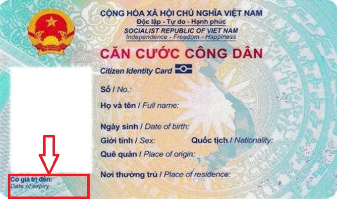 Thẻ CCCD gắn chíp điện tử có hạn sử dụng